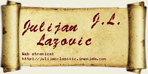 Julijan Lazović vizit kartica